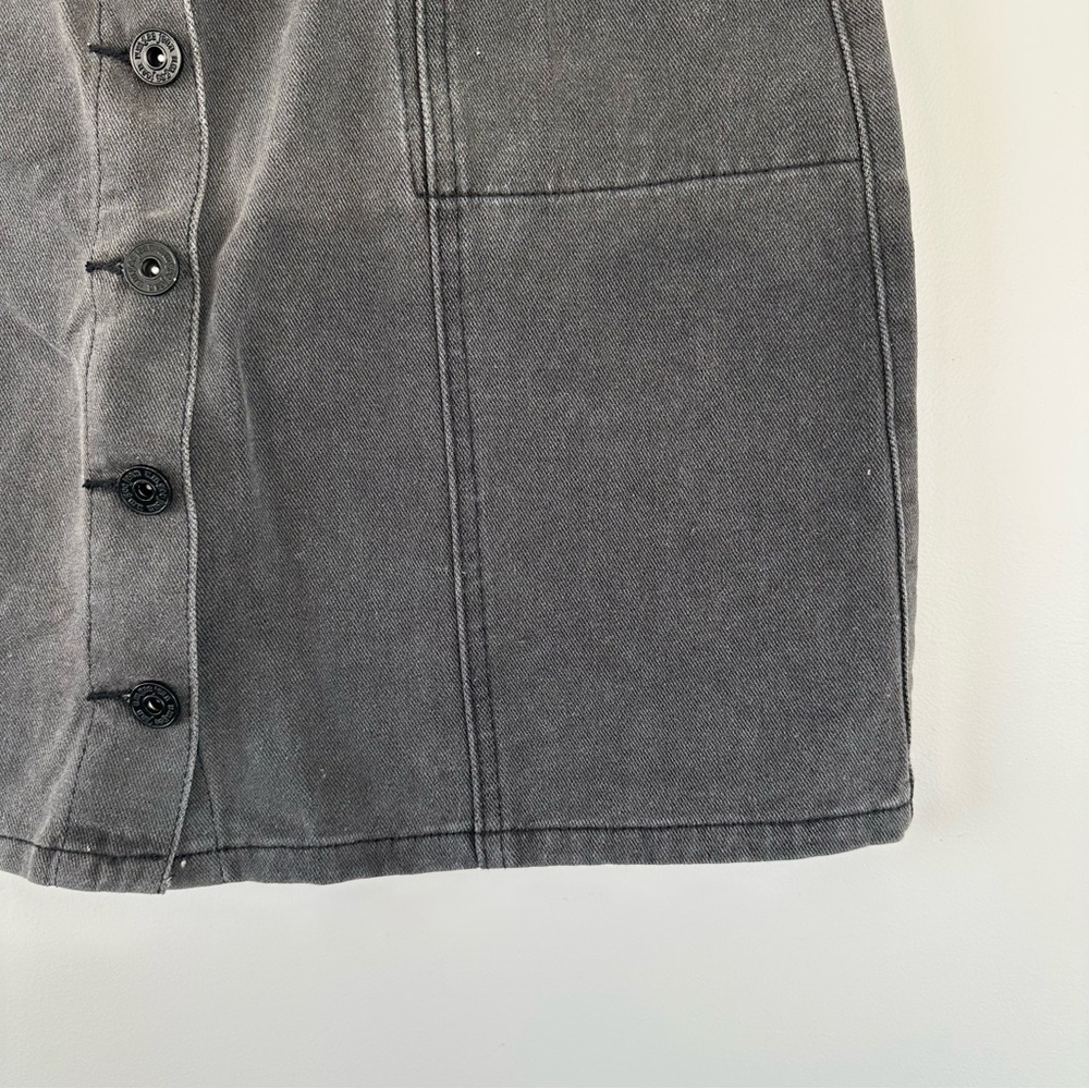 NWT Umgee Women's Gray Button-Front Skirt Size Large - Picture 3 of 9